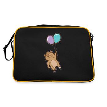 Lemming avec des ballons rongeur - Sac Retro - noir/or - Dos