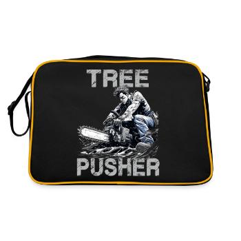 T-shirt de bûcheron | Tenue amusante de forestier - Sac Retro - noir/or - Dos