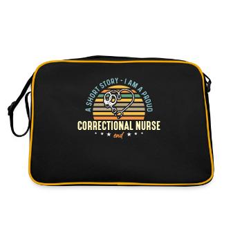 Correctional Nurse A Short Story Corrections Nurse - Retro Bag - black/gold - Back