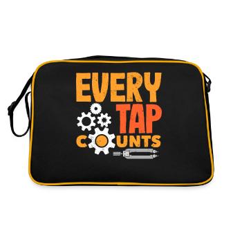Funny CNC machinist - Retro Bag - black/gold - Back