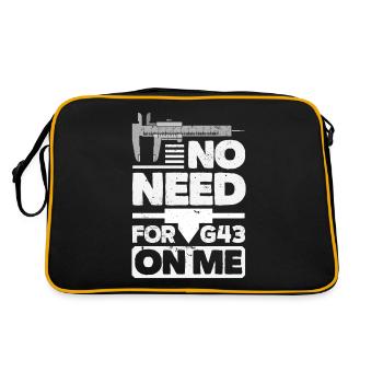 Funny CNC machinist - Retro Bag - black/gold - Back