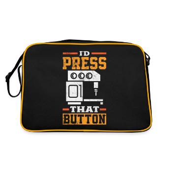 Funny CNC machinist - Retro Bag - black/gold - Back