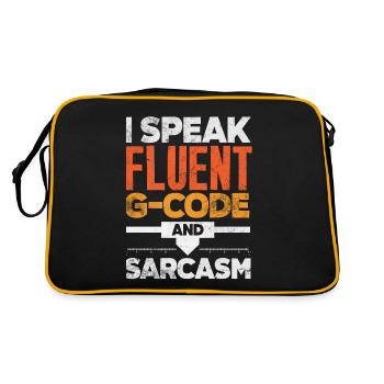 Funny CNC machinist - Retro Bag - black/gold - Back