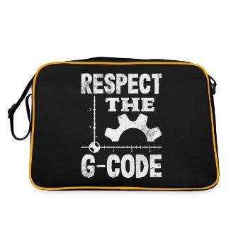 Funny CNC machinist - Retro Bag - black/gold - Back