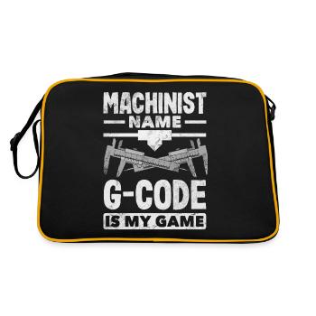 Funny CNC machinist - Retro Bag - black/gold - Back