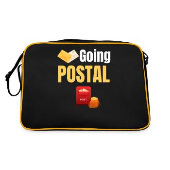 Going Post, Funny Worker, Postman, Postman - Retro Bag - black/gold - Back