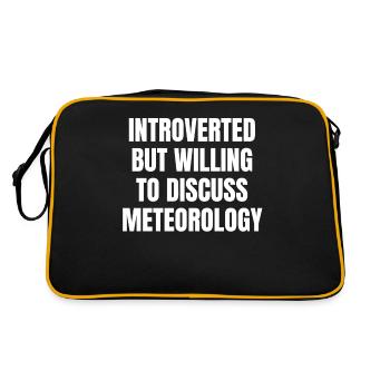 Introverti, mais prêt à parler de météorologie - Sac Retro - noir/or - Dos