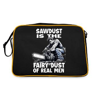 Funny lumberjack T for foresters and forest - Retro Bag - black/gold - Back