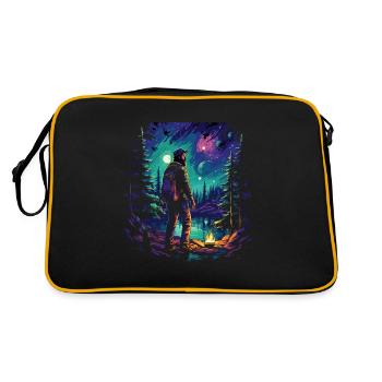 Nature lovers Hiking T for hiking fans Trekking - Retro Bag - black/gold - Back