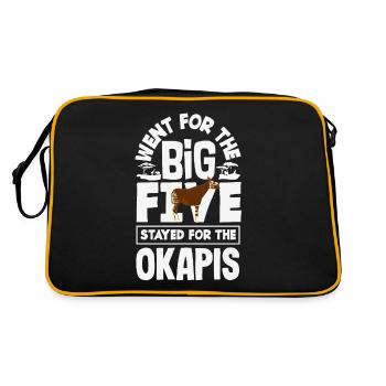Funny zookeeper okapi lover - Retro Bag - black/gold - Back