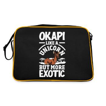 Funny zookeeper okapi lover - Retro Bag - black/gold - Back