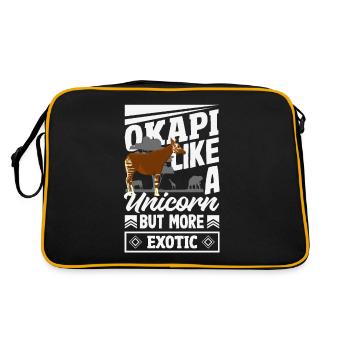 Funny zookeeper okapi lover - Retro Bag - black/gold - Back