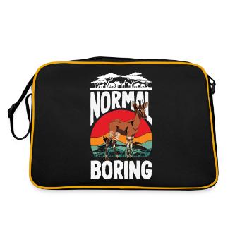 Funny zookeeper okapi lover - Retro Bag - black/gold - Back