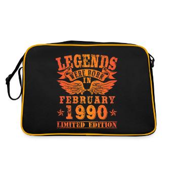 Legends sont nés en février 1990 Anniversaire - Sac Retro - noir/or - Dos