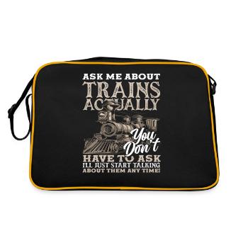 Trains Locomotives Conducteur de train Hobby Gift - Sac Retro - noir/or - Dos