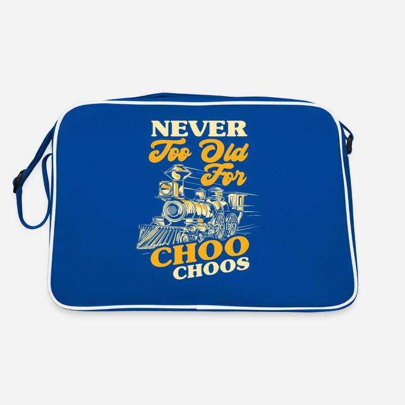 Old Man Never Too Old To Play Train Trains Retro Bag