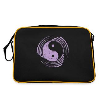 Motif Yin et Yang Symbole Signe Harmonie - Sac Retro - noir/or - Dos
