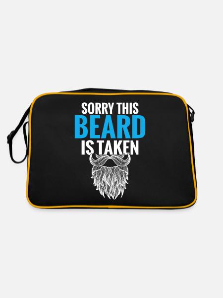 Giftidea Beard Men - Retro Tasche - Schwarz/Gold - Hinten