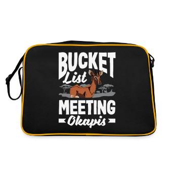 Funny zookeeper okapi lover - Retro Bag - black/gold - Back