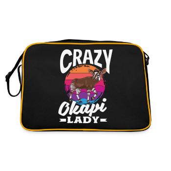 Funny zookeeper okapi lover - Retro Bag - black/gold - Back
