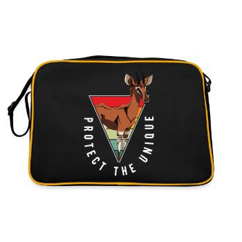 Funny zookeeper okapi lover - Retro Bag - black/gold - Back