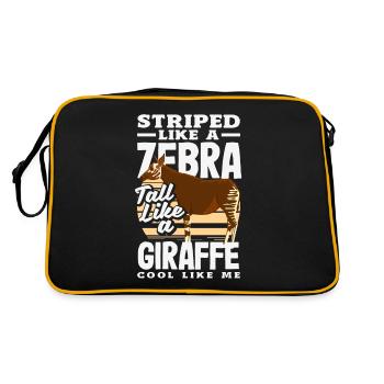 Funny zookeeper okapi lover - Retro Bag - black/gold - Back