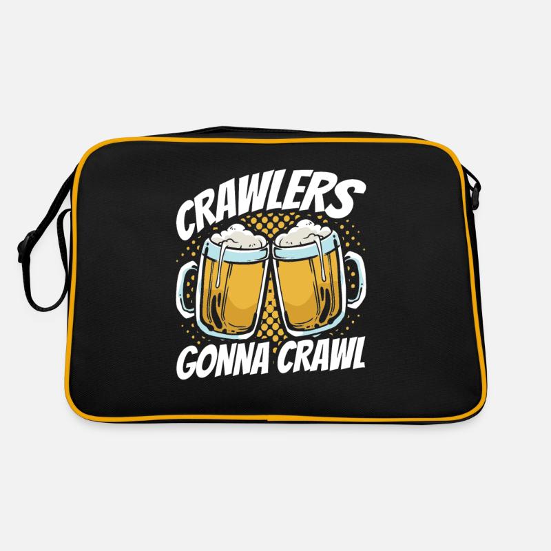 Crawled Pub Crawl Alcohol Drinking Retro Bag