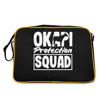 Funny zookeeper okapi lover - Retro Bag - black/gold - Back