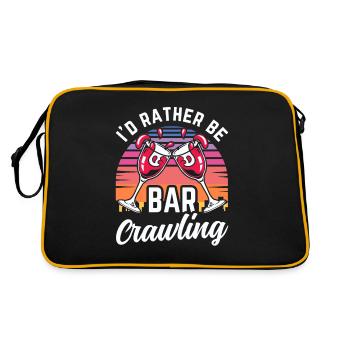 Crawled Pub Crawl Alcohol Drinking - Retro Bag - black/gold - Back