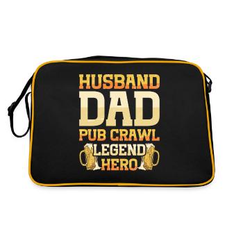 Crawled Pub Crawl Alcohol Drinking - Retro Bag - black/gold - Back