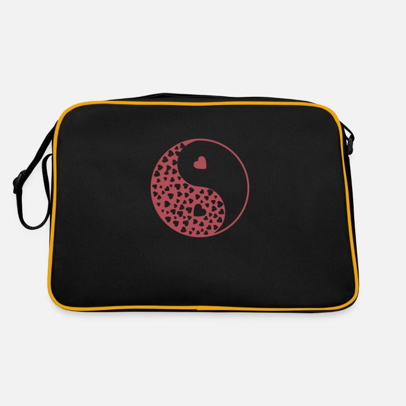 Hearts Yin and Yang Harmony Retro Bag