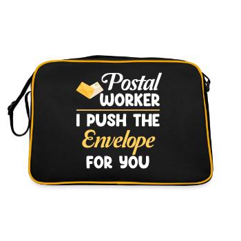 Postal worker I'll push the envelope for you - Retro Bag - black/gold - Back