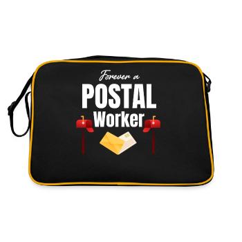 Forever A Postal Employee Postman Postman - Retro Bag - black/gold - Back