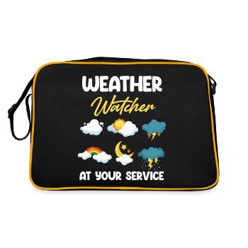 Des observateurs météo à votre service plus drôle - Sac Retro - noir/or - Dos