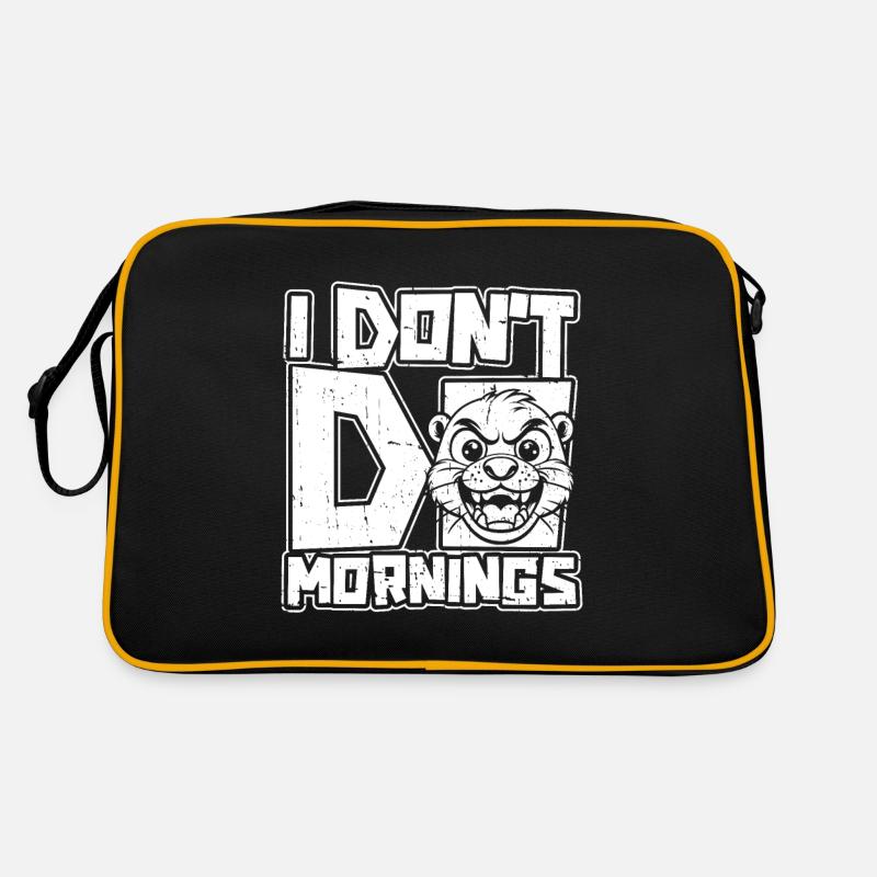 Otter Lustig I Dont Do Mornings Retro Tasche