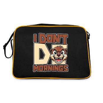 Otter Funny I Don't Do Mornings - Retro Bag - black/gold - Back