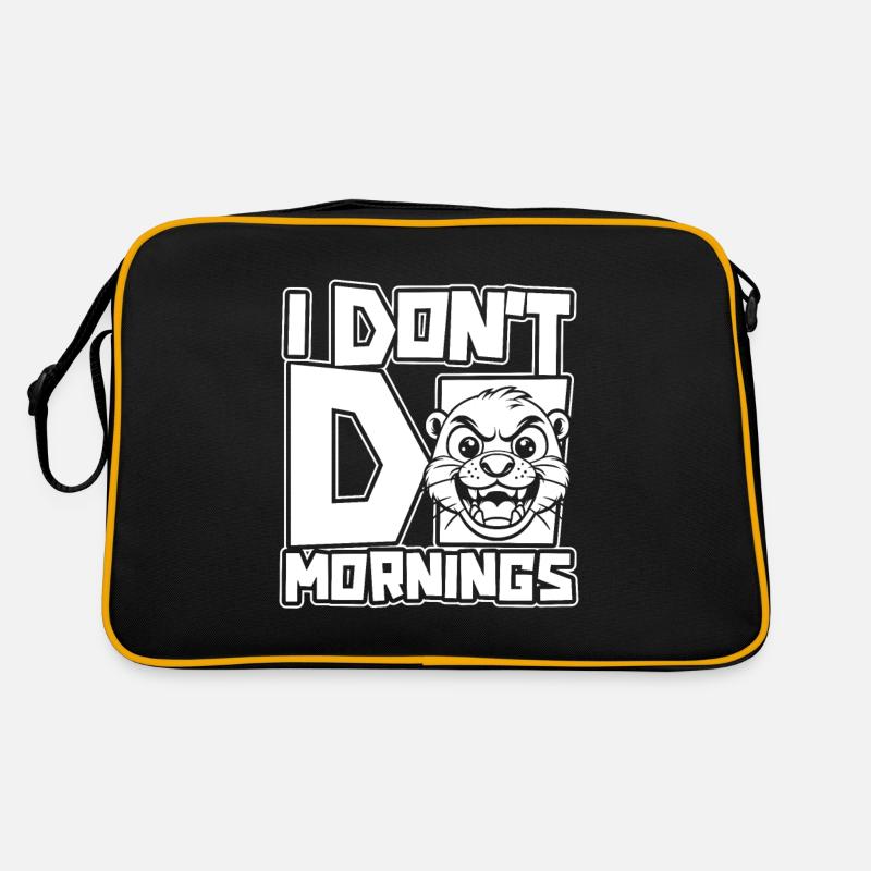 Otter Lustig I Dont Do Mornings Retro Tasche