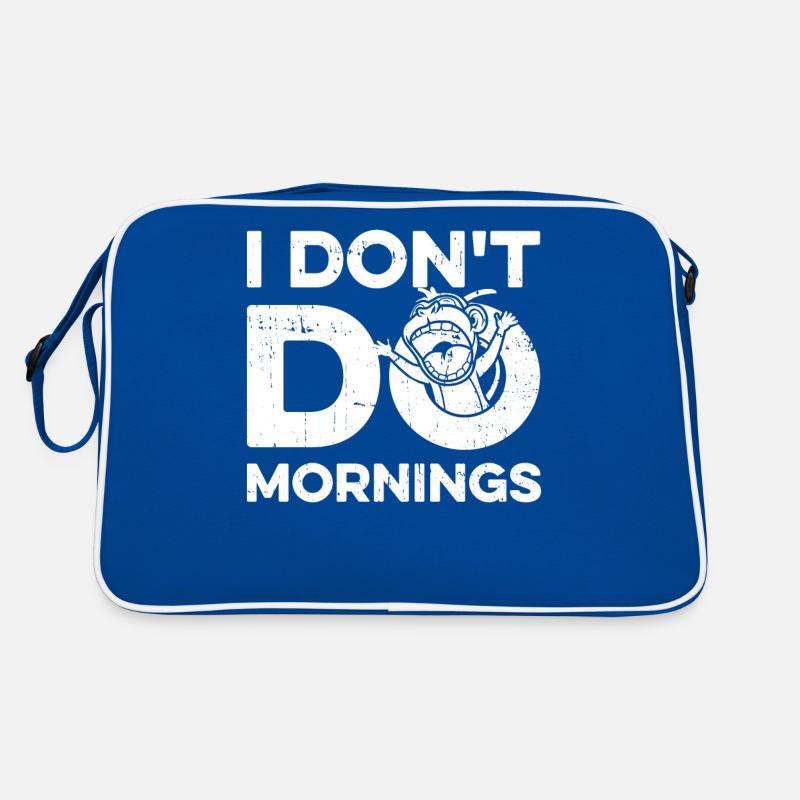 Singe Drôle Je Ne Fais Pas De Matins Sac Retro