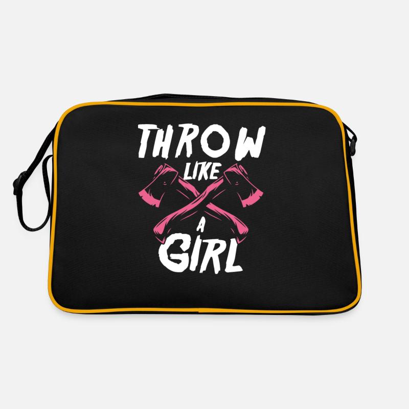 Axtwerferin Axtwurf Hobby Sport Retro Tasche