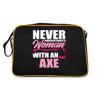 Hache Lanceur Hache Jeter Sports Femme Cadeau - Sac Retro - noir/or - Dos