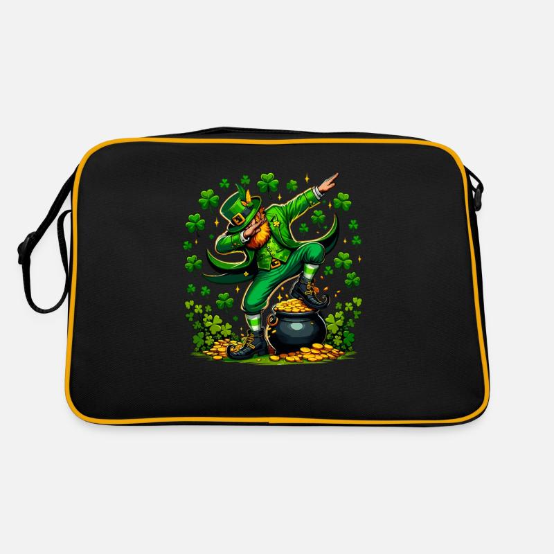 St Patricks Day Irish Party Grün Dabbing Kobold Retro Tasche