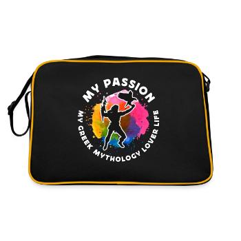 Amoureux de la mythologie grecque Ma passion Mon dieu de la mythologie - Sac Retro - noir/or - Dos