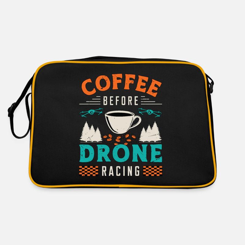 Drone Racing Lover Coffee Quadcopter Coffee Lover Sac Retro
