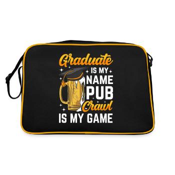 Crawled Pub Crawl Alcohol Drinking - Retro Bag - black/gold - Back