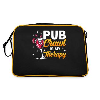 Crawled Pub Crawl Alcohol Drinking - Retro Bag - black/gold - Back