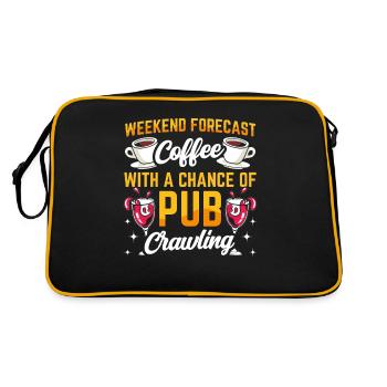 Crawled Pub Crawl Alcohol Drinking - Retro Bag - black/gold - Back