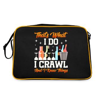 Crawled Pub Crawl Alcohol Drinking - Retro Bag - black/gold - Back