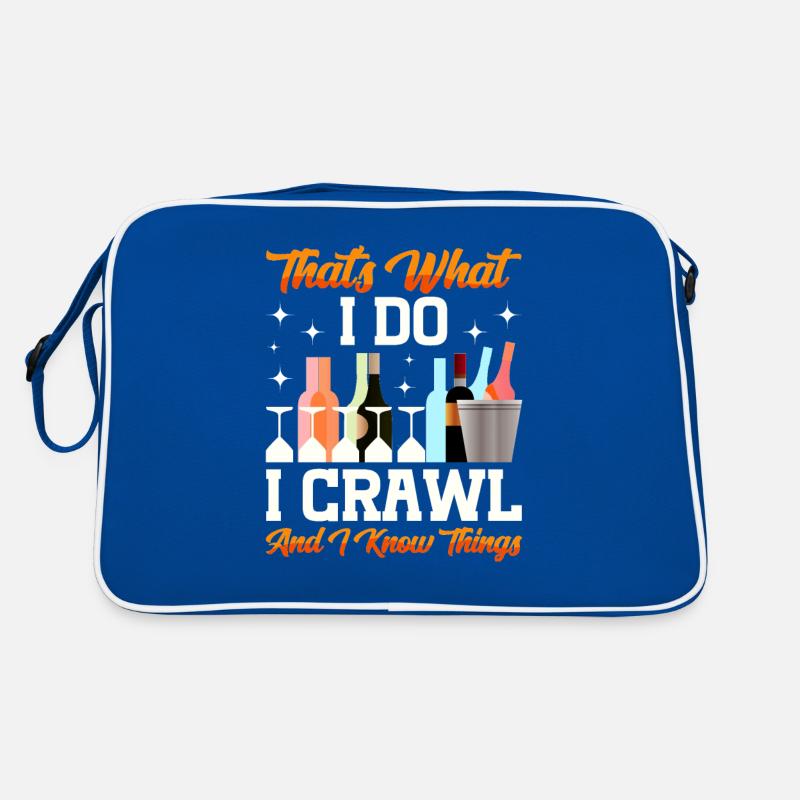 Crawled Pub Crawl Alcohol Drinking Retro Bag