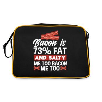 Bacon Bacon amant cadeau - Sac Retro - noir/or - Dos