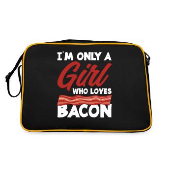 Bacon Bacon fille cadeau - Sac Retro - noir/or - Dos